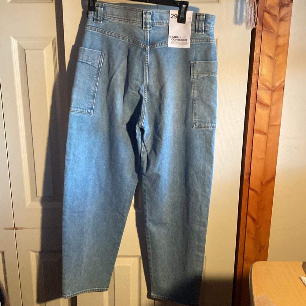 Joes NWT Phoebe Patch Pocket Button Fly High-Rise Barrel Leg Denim Jeans Size 29 - Picture 5 of 14